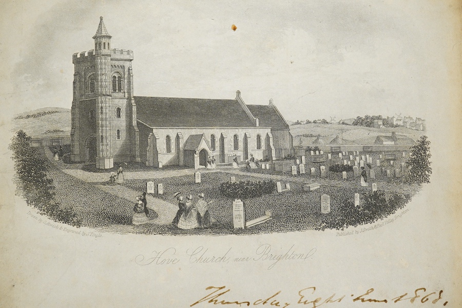 Charles Dickens Junior, a handwritten letter signed by Dickens, on notepaper with a heading in the form of an engraving of ‘Hove Church, near Brighton’